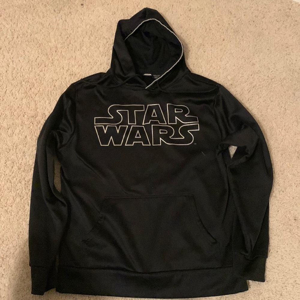 Official Star Wars Black with Reflective Gold Pullover Hoodie